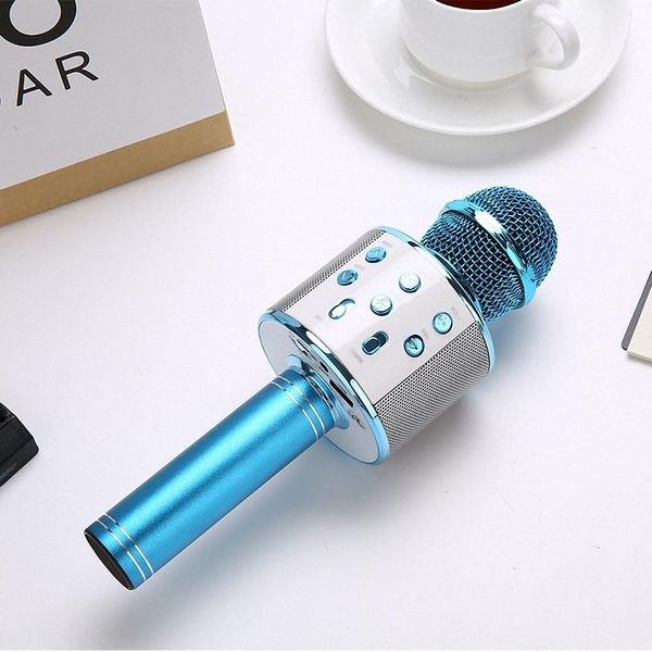 Magic Wireless Karaoke Microphone Toy for Kids, Best Gift (Blue)