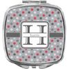 YouCustomizeIt Personalized Red & Gray Polka Dots Compact Makeup Mirror