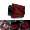 4inch/100mm High Flow Inlet Cold Air Intake Cone Replacement Dry Air Filter Red