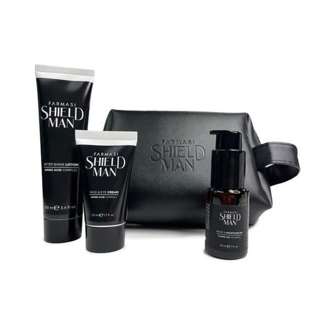 Men's Daily Care Set - Shield Man Travel Bag Set By Farmasi, Father's Day Gift