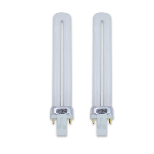 Technical Precision 7W 45V - T4 CFL Compact Fluorescent Twin Tube Light Bulbs - Replacement for GE General Electric G.E F7BX/827/Eco Light Bulb G23 Bi Pin Base - 2700K Warm White - 2 Pack