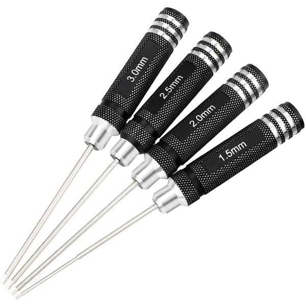 Hobby-Ace RC Hex Driver Set - 4pcs Hex Allen Screwdriver Kit 1.5mm 2.0mm 2.5mm 3.0mm Key Driver Repair Tools for Rc Car Traxxas Helicopter3