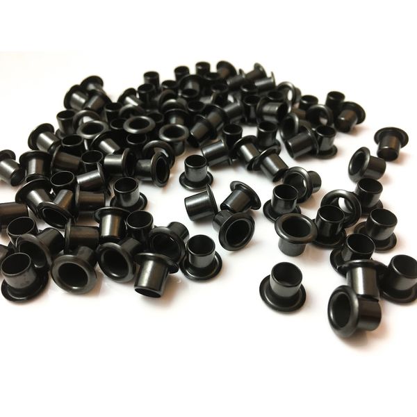 Hollow-Point Gear 8-8 1/4" Black Rivet Kydex Eyelets. Set of 100 DIY Kydex Holster Eyelets. Black Finish