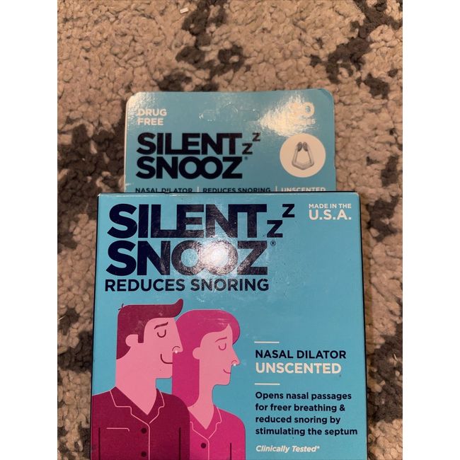 Silent Snooz Nasal Dilator Anti Snore Device, Reusable Nose Vent, Unscented