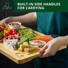 Bamboo Cutting Board Set Kitchen Chopping Serving Charcuterie Meal Prep Natural