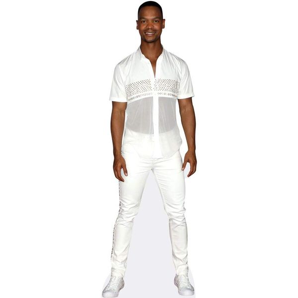 Johannes Radebe (White Outfit) Mini Size Cutout