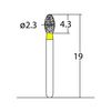 277.23EF1, Egg, 2.3 mm Dia, Extra Fine Grit Diamond Bur, 5 per Pack