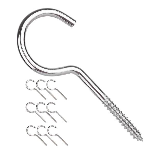 Large Screw Hooks 4 Inches Heavy Duty Ceiling Hooks for Indoor and Outdoor Ha...