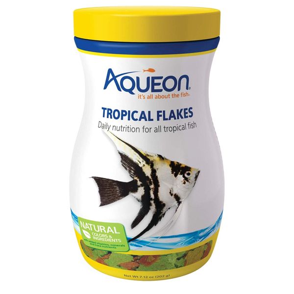 Aqueon Tropical Fish Flake Food 7.1 Ounce With Natural Ingredients Vitamins