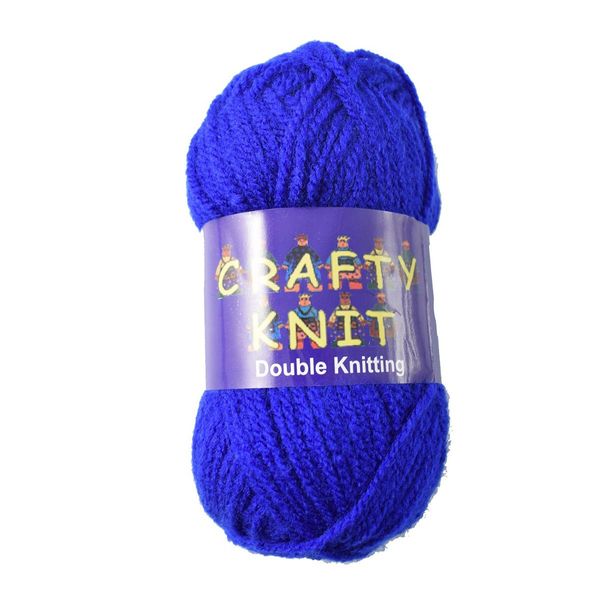 Royal Blue Crafty Knit Double Knitting Sewing & Crochet Craft Wool Yarn Coloured Balls 25g