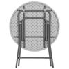 32'' Dia Round Folding Table Waterproof Top Camping Table for Parties Picnic