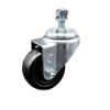 3 Inch Hard Rubber Wheel Swivel 12mm Threaded Stem Caster Service Caster