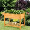 Raised Garden Bed Elevated Planter Box Kit w/8 Grids & Folding Tabletop