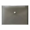 JMS we create smile A4 Translucent Stud Wallet (30 Pcs) Plastic Popper Document Wallets Waterproof, Clear Transparent Folder – Plastic Popper Wallet with Button Closure (Gray)