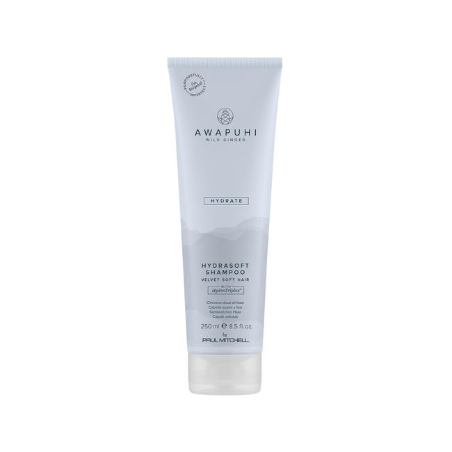 Awapuhi Wild Ginger by Paul Mitchell HydraSoft Shampoo, For Velvety Soft Hair, Ideal For All Hair Types, Especially Dry + Frizzy Hair, 8.5 oz.