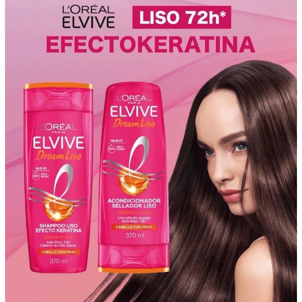 2 Pack L’Oréal Elvive Dream Liso Shampoo & Conditioner 370ml Each