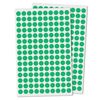 15,000 Pack - 10mm Round Coloured Dot Stickers Labels, Green