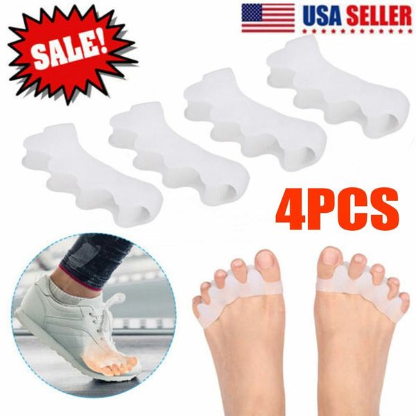 4pcs Gel Silicone Bunion Corrector Toe Protector Straightener Spreader Separator