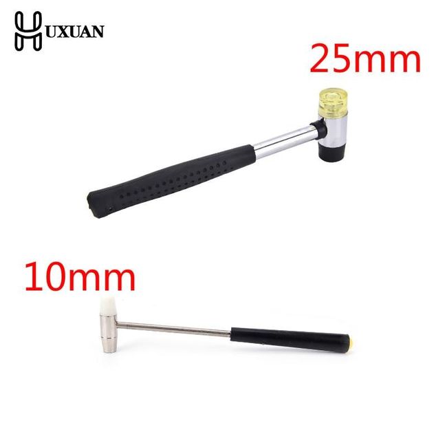 25mm Dual Head Plastic And Rubber Hammer For Jewelers (black)