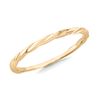 CARISSIMA Women's 9ct Yellow Gold Flat Twist Band Stack Ring #L