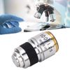 100X Microscope Objective, Microscope Lens Fall Resistant Professional Objective Lens Replacement with RMS Size Microscope Parts with Storage Cylinder