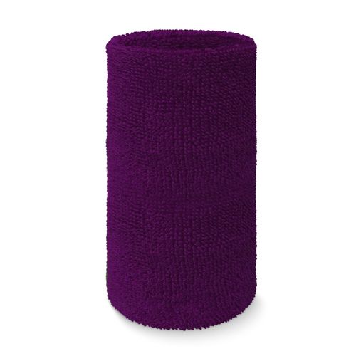 COUVER Absorbent Soft Durable 6 inch Extra Long Thick Sports Wristband Sweatband | Purple (1 Piece)
