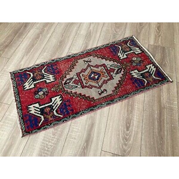 Turkish Rug, Vintage Rug,Doormat Rug, Boho Deco,Handmade Rug,Carpet 1,5 x 3,2 ft