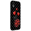 iPhone XR Ladybug With Hearts Black And White Polka Dots Case