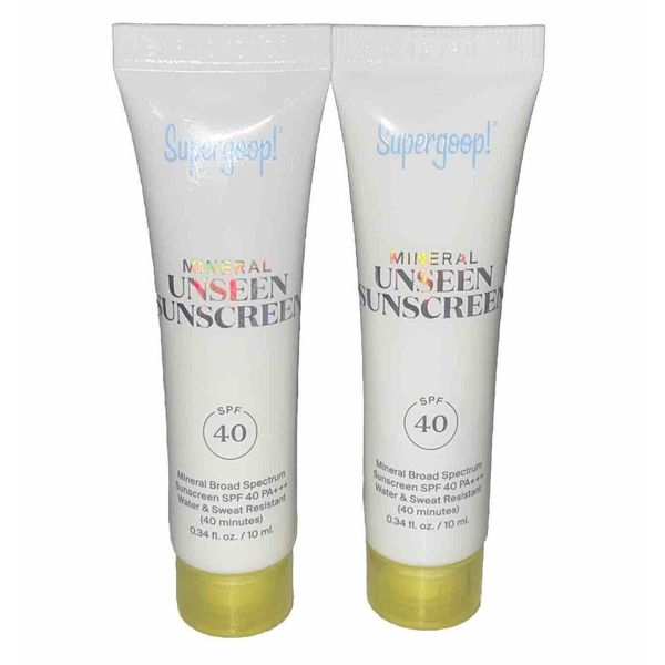 Supergoop Mineral Unseen Sunscreen SPF 40 .34 Fl Oz 2 Pack