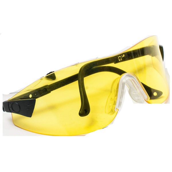 Farm Cottage Brands Yellow Lens - Clay/Game shotgun shooting/hunting Safety Glasses, with polycarbonate Impact lens and adjustable arms. EN166-F compliant