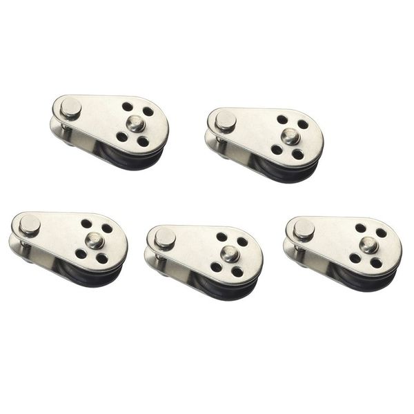 Tow Rope Car Accessories Climbing Rope Drawbar 5PCS 316 Stainless Steel Pulley Block 25mm Wire Towing Wheel Lifting Rope Cable Pulley Roller 2mm to 8mm, [01] 606-25mm, 01 606-25mm