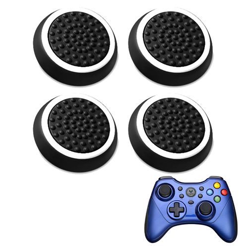 4PCS Thumb Grips Compatible with Ps5 & Ps4 Controller Thumb Grips Silicone Cover Joystick Protection Attachments, Controller Grips, Ps5 Thumb Grips, Convex and Concave-Raised Dots & Studded Design