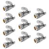 EFIELD 10PCS 5/8" OD 1/2" NOM X 3/8" OD 1/4TURN COMPRESSION STRAIGHT STOP VALVE