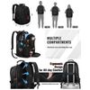 YOREPEK Extra Large Backpack, Fits 17" Laptops, With USB Charging Port, Black