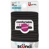 Scunci No-Damage Comfortable All Day Medium Hold, Brown Elastics, 18-Pieces per Pack