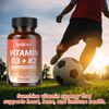 Vitamin D3 K2 Softgel 120 Capsules Extra Strength D3 K2 Supplements for Bone
