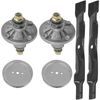 Spindle & Blade w/ Pulley for John Deere X145 X127 S100 E100 E110 E120 42" 2x