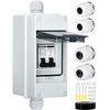 DIHOOL DC switch automatic fuse 40A 2-pole with 3 module sub-distribution surface mounted ip65