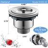 Stainless Steel Kitchen/Bar Sink Strainer With Filter Basket Drain Head Stopper