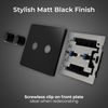 BG Electrical Intelligent Double Wall Dimmer Switch, 2 Way, Screwless Front Plate, Evolve, Matt Black, 200W, PCDMB82B