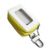AWESOME ASK-CMW022 Smart Key Case, Double Zipper Type with Clear Window, White x Lime