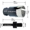 1-1/2" Diamond Core Drill Bit Tile Hole Saw Set Ceramic Marble Granite Porcelain
