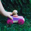 3 Piece Tegu Magnetic Racer Building Block Set, Purple