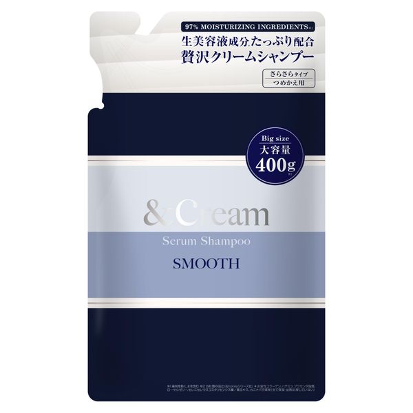 &Cream Smooth Serum Shampoo Refill 400g | Shampoo