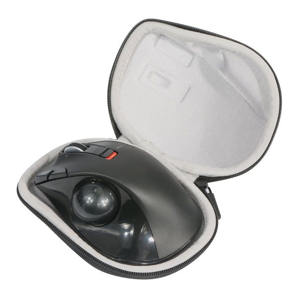 co2CREA M-XT3DRBK Hard Case Bag Compatible with Elecom Mouse Wireless Track Ball 6 Buttons Black (Case Only)