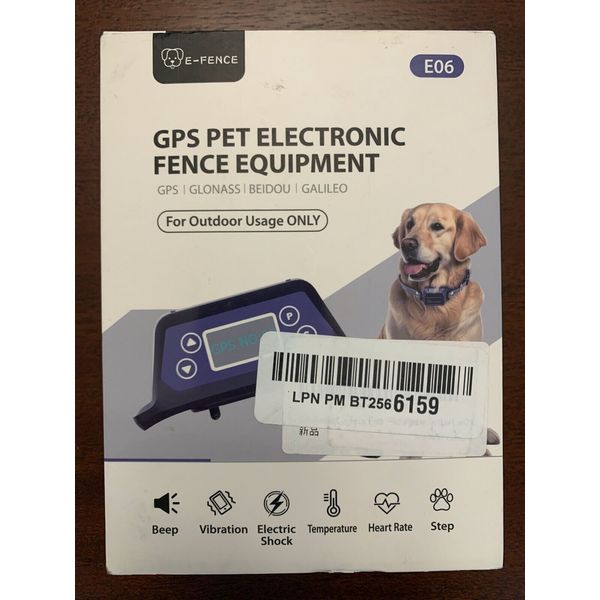 GPS Wireless Pet Electronic Fence Equipment E-Fence E06, Dog Collar