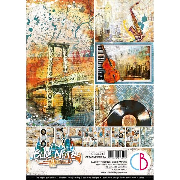Ciao Bella Papier, blau, Einheitsgröße
