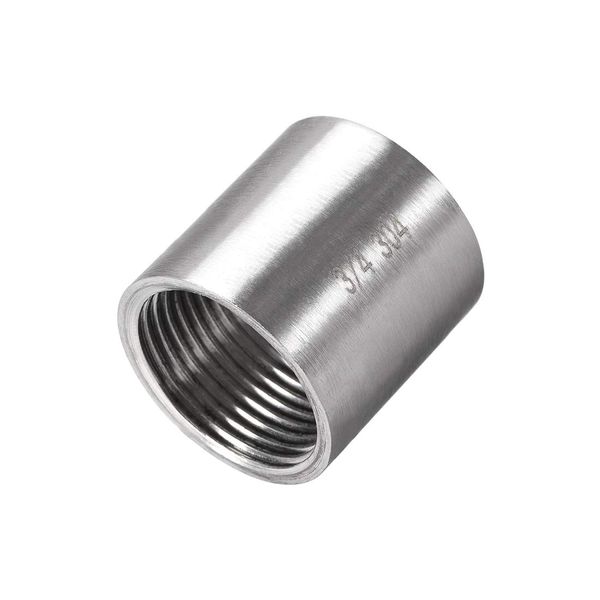 uxcell Cast Pipe Fitting G Female Stainless Steel 304 Coupling G3/4 x G3/4 (1 Piece)