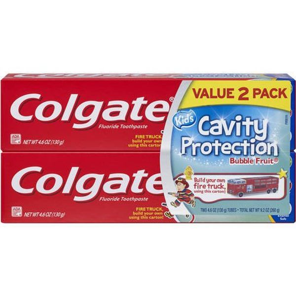 Colgate Kids Toothpaste Bubble Fruit - 4.6oz 2pk