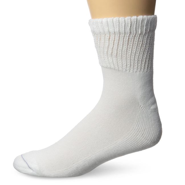 Dr. Scholl's Unisex Adult 1 Pack Diabetes and Circulatory Ankle Socks Sockshosiery, white, women's shoe size 12-13.5, men's shoe size 10.5-12 (Large)